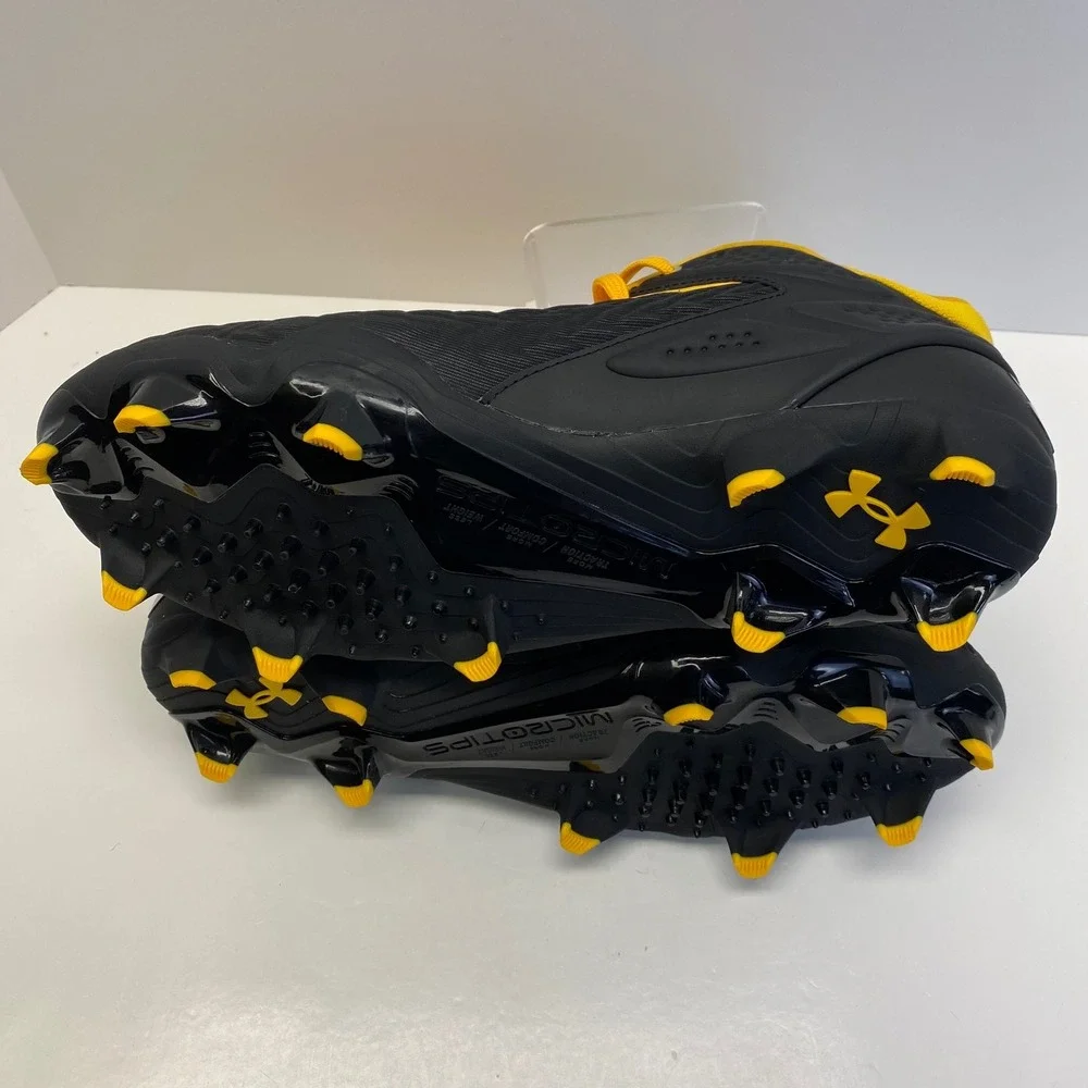 Under Armour Yard MT TPU 3.0 Baseball Cleats Yellow Black Mens 10.5 3027449-002
